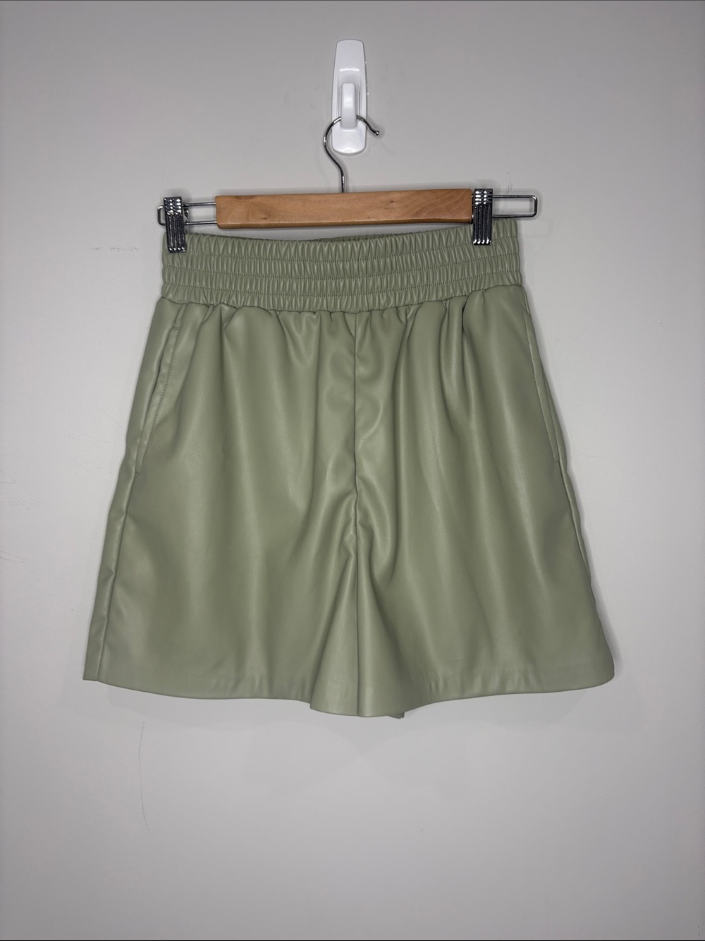 ASOS Top Shop Faux Leather High Waisted Short - 2 - XS